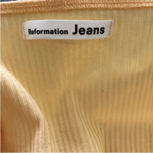 Reformation Liz Mini Dress Lemon Yellow NWT - Picture 8 of 10